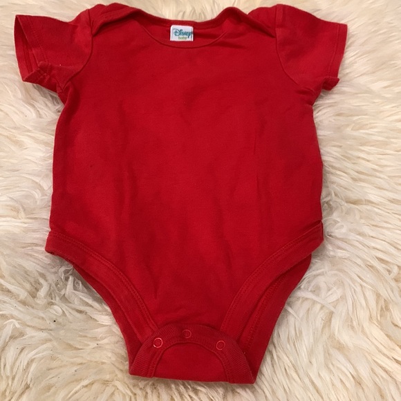 Disney Baby Red Onesie and Gray Mickey Mouse Shorts Overalls Size 24M - Picture 5 of 9